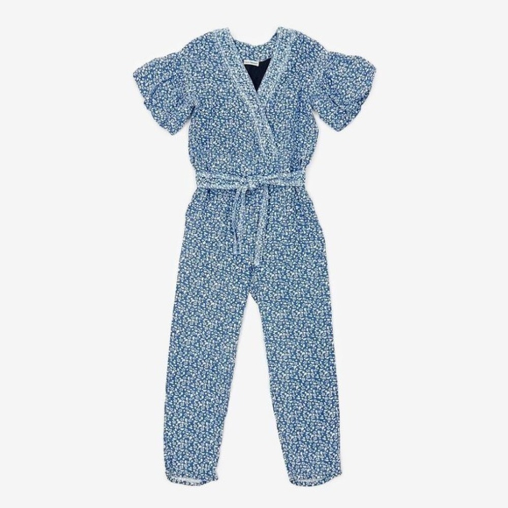 Ulla Johnson‎ Reiko Jumpsuit Size 2 Blue Cotton Boho Cottage Soft Girl Summer